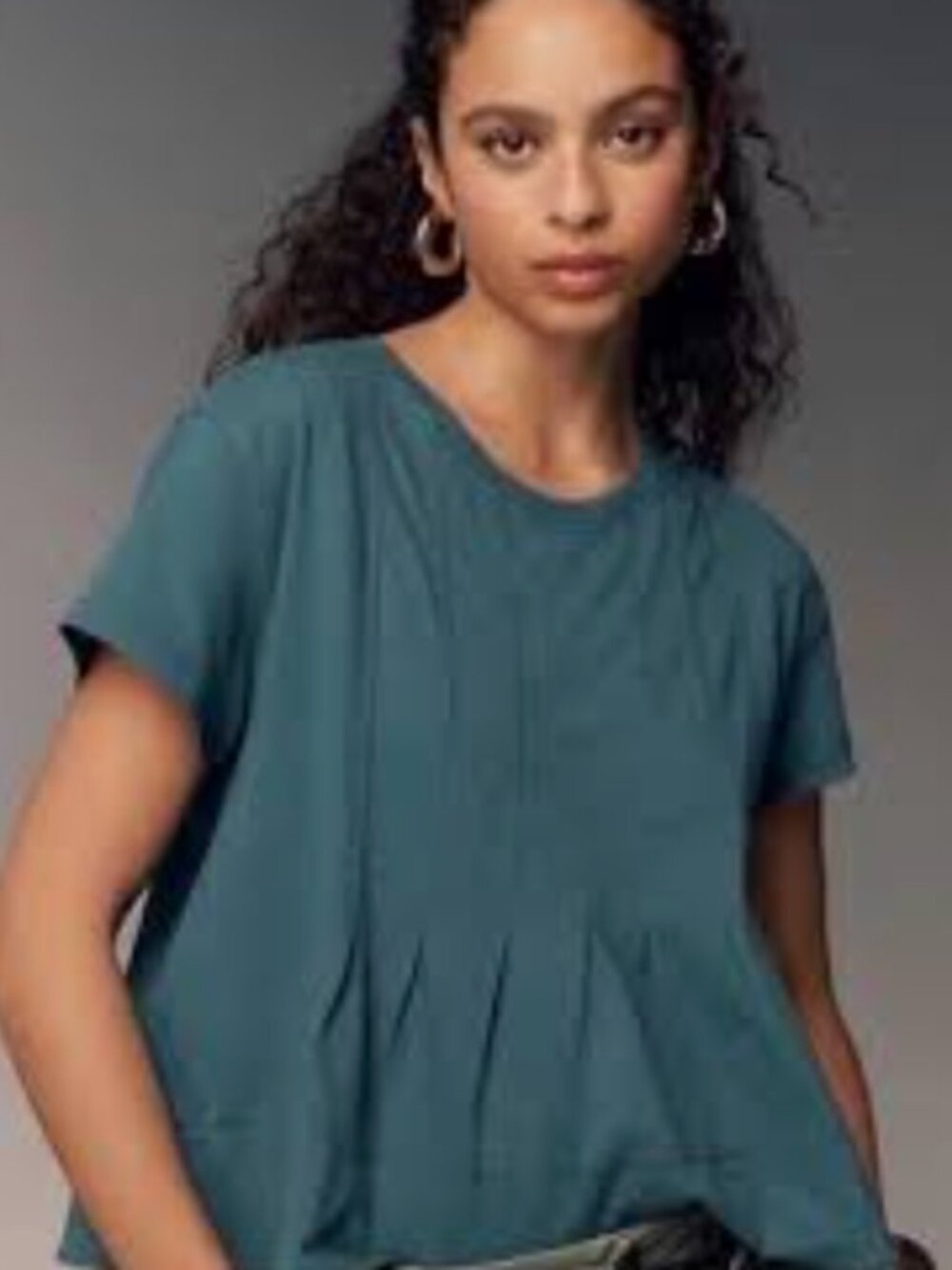Pilcro Pleated Swing Tee